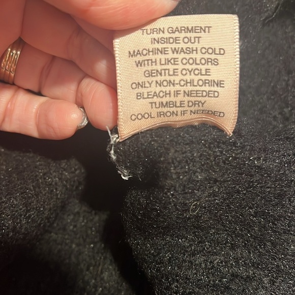 Philosophy Black With White Trim Belted Tunic Sweater With Bell Sleeves S XS - Picture 6 of 6